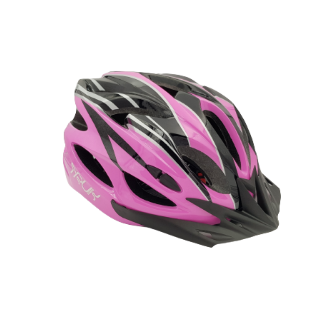 pink mountain bike helmet